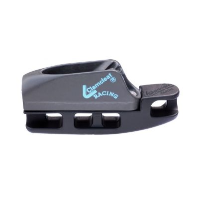 The ClamCleat Kitebar depower cleat - CL826 is a Hard Anodized Aero Cleat that is commonly used on kiteboarding control bars as a depower cleat.
