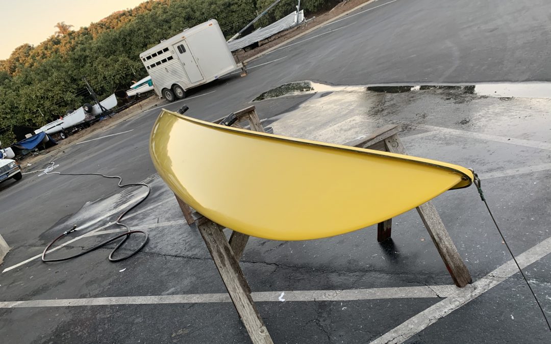 1981 Hobie Gets a new life! – Sticker Removal and Hull Cleaning.